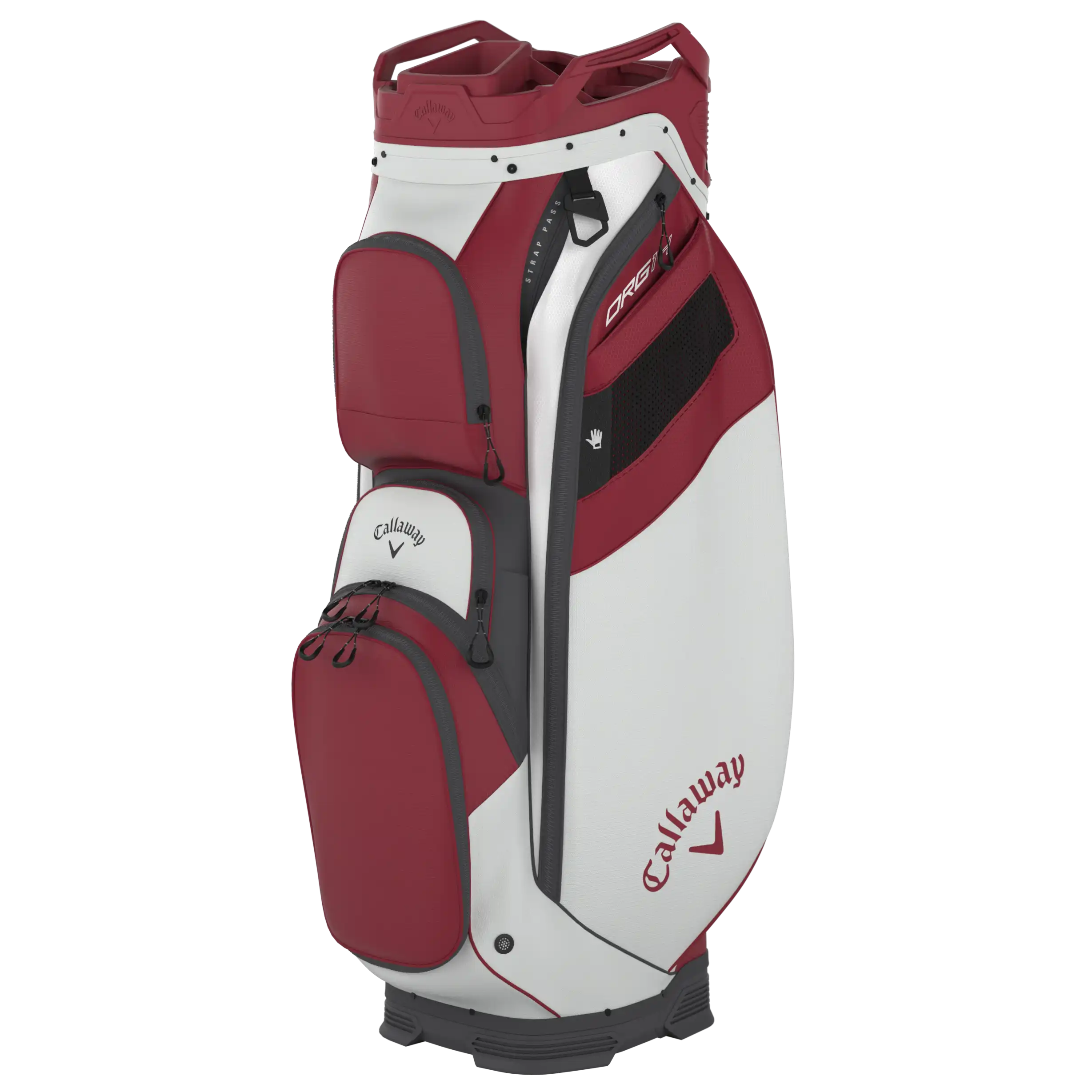 Callaway Org 14 White/Cardinal Cart Bag