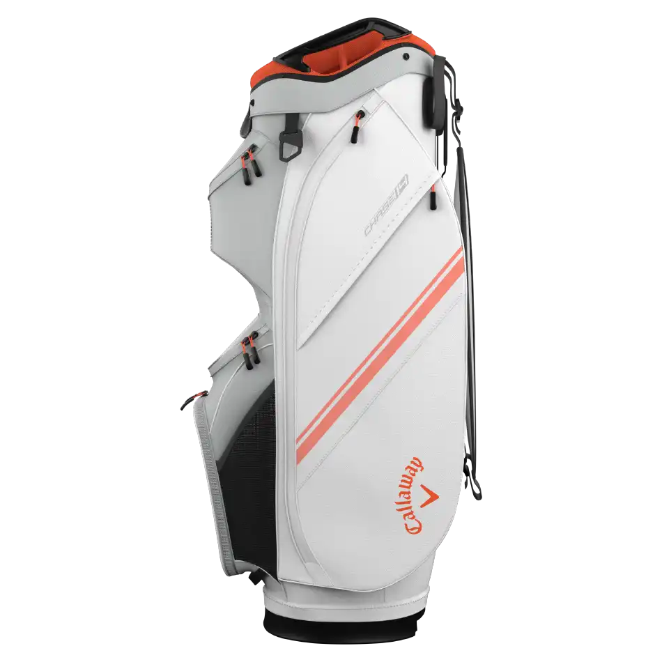 Callaway Chase 14 Cart Bag 25 - White/Silver/Orange