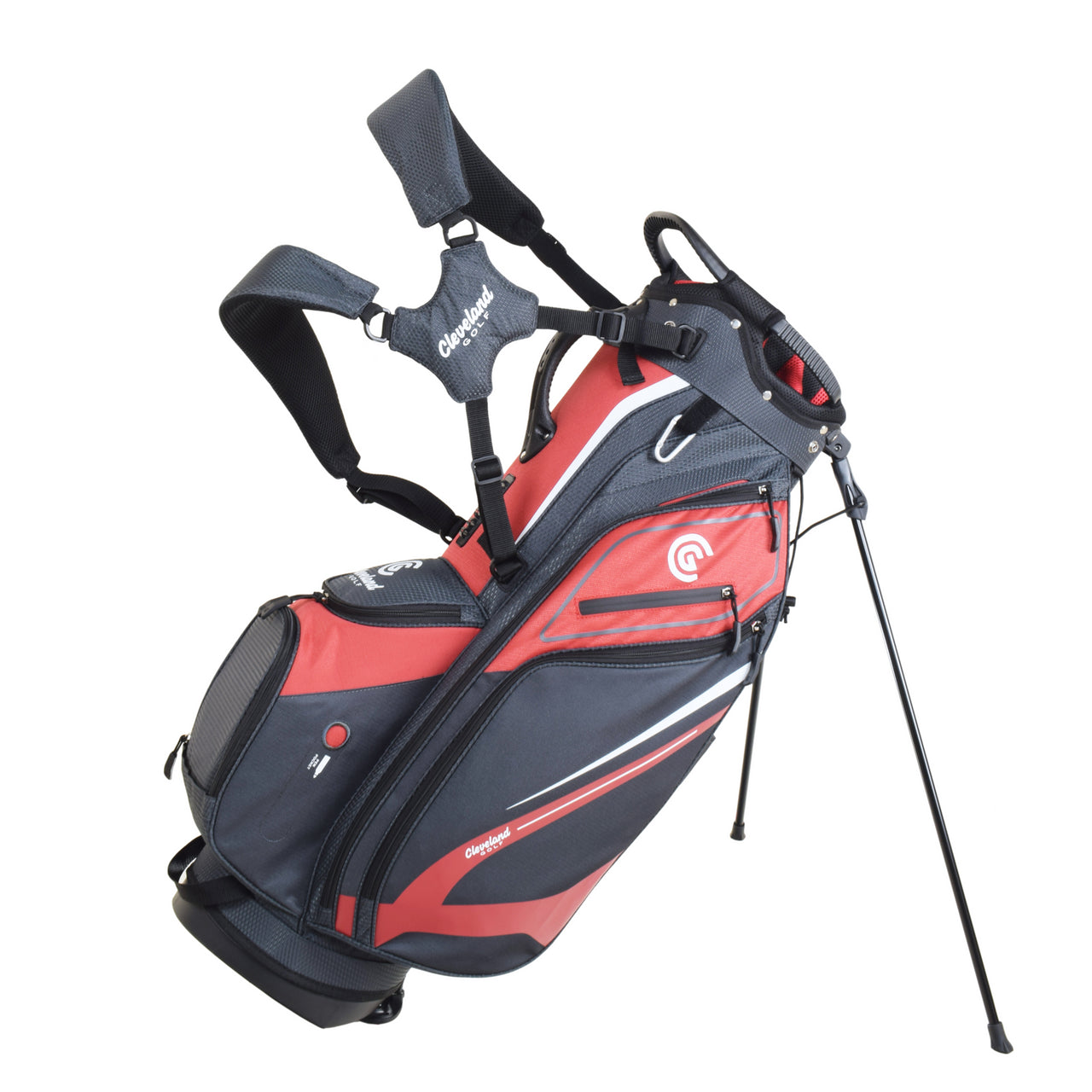 Cleveland Saturday 2 Stand Bag Red/Charcoal