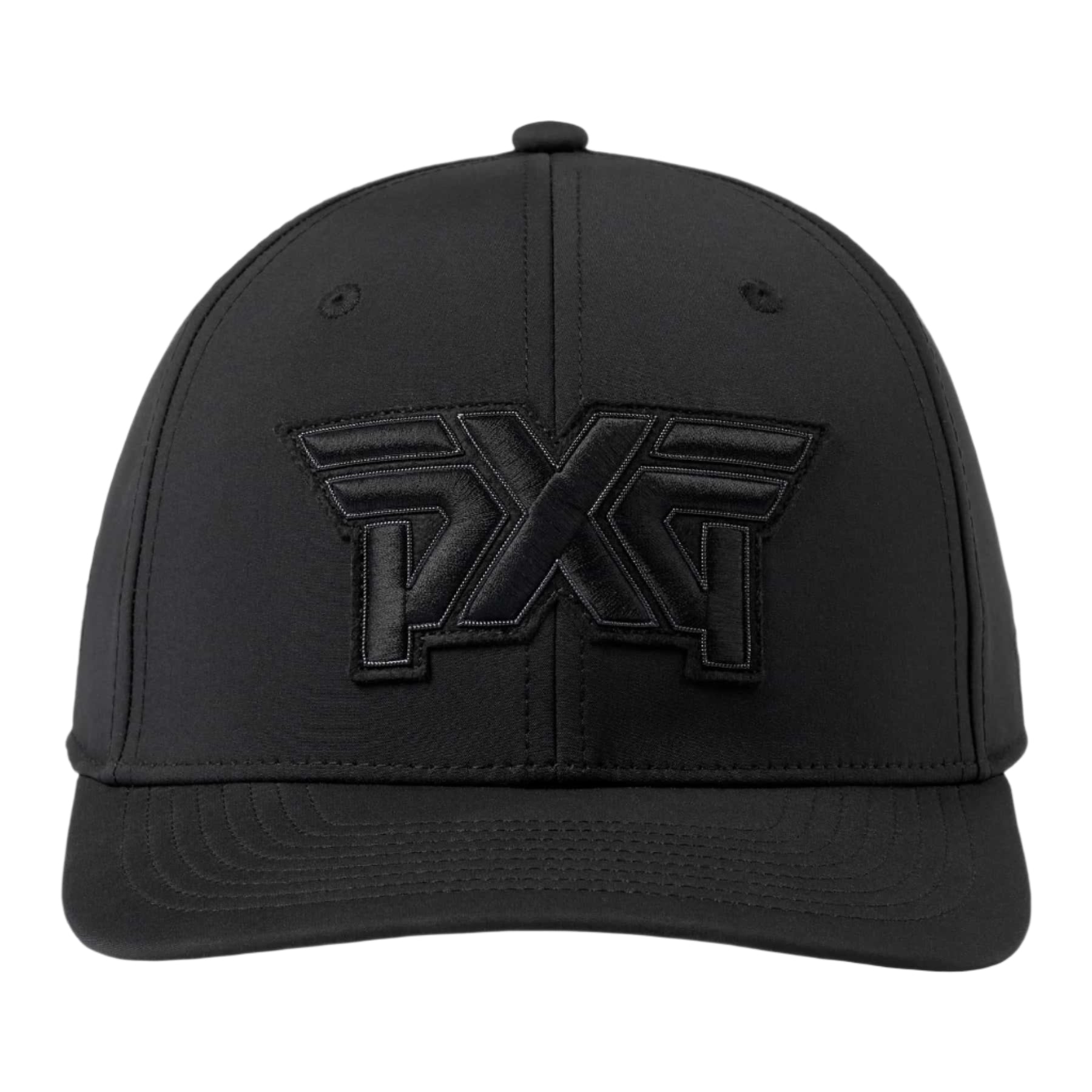 PXG Darkness 6 Panel Curved Bill Snapback - Black