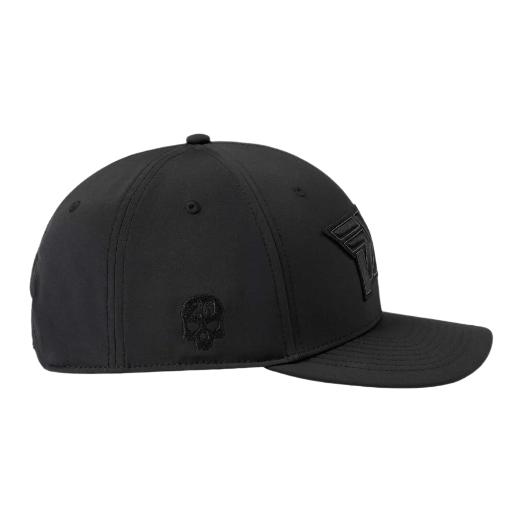 PXG Darkness 6 Panel Curved Bill Snapback - Black