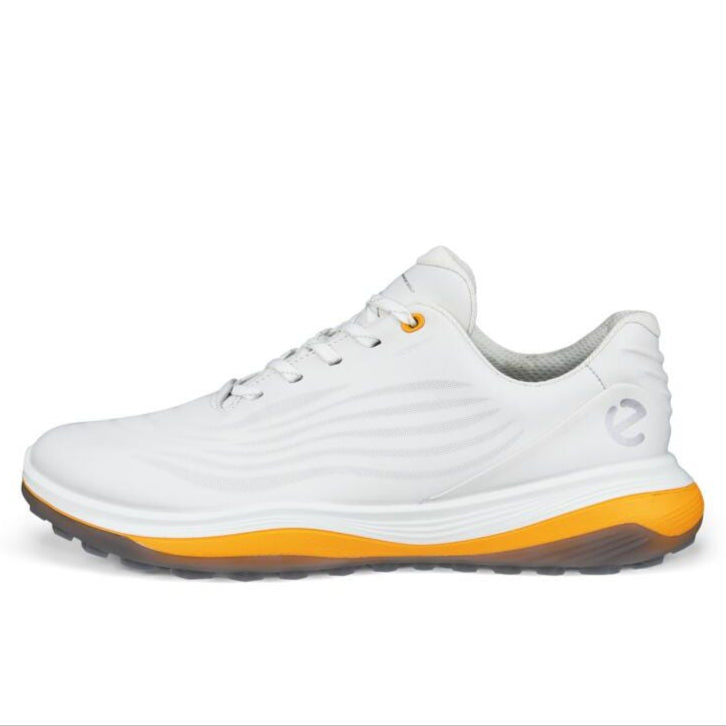 Ecco M Golf LT1 Golf Shoes - White/Sunrise