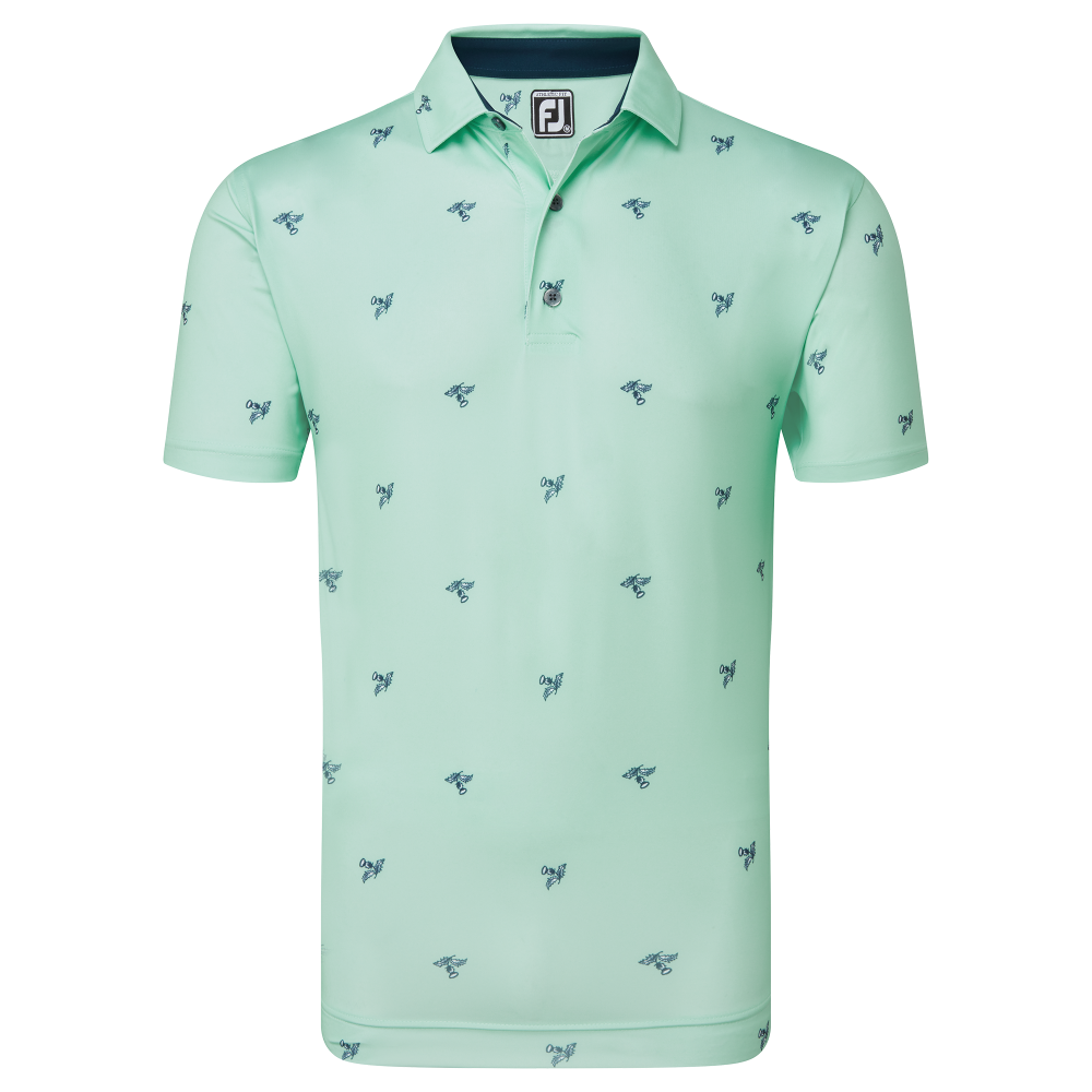 FootJoy Thistle Print Mens Golf Polo Shirt