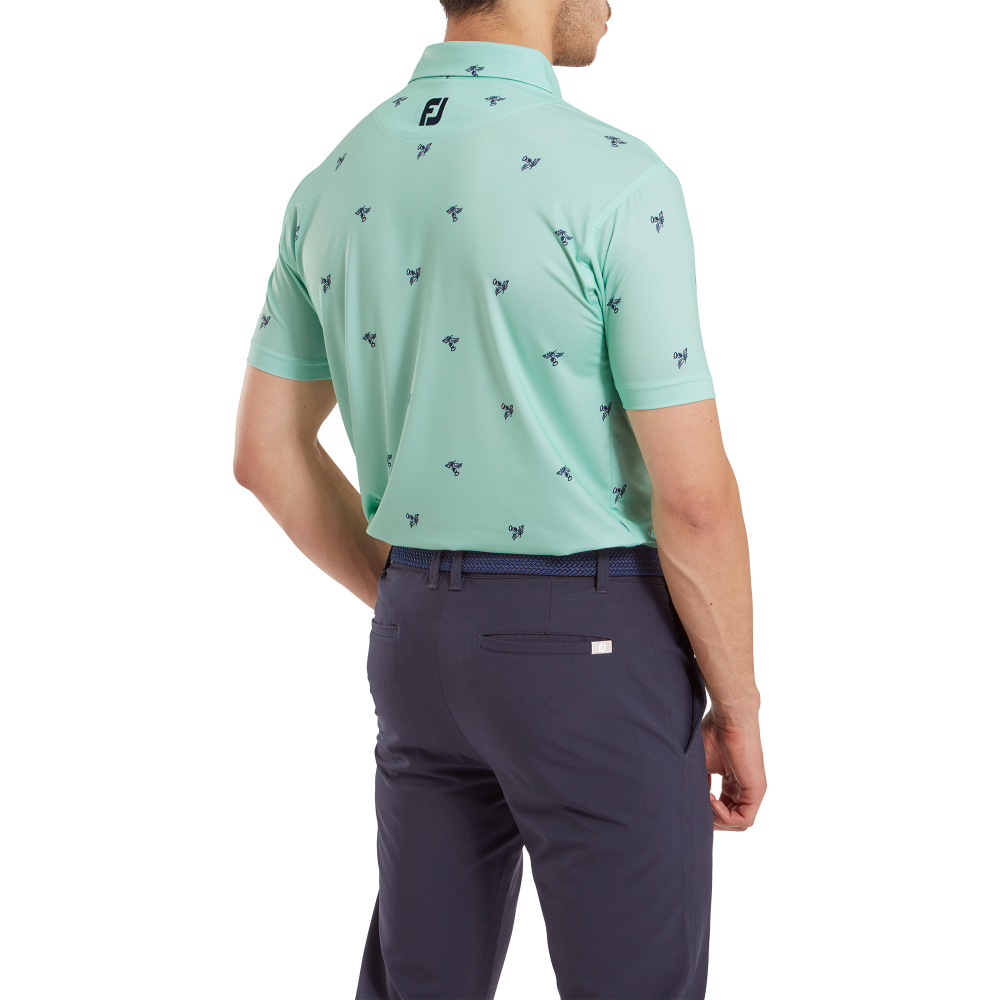 FootJoy Thistle Print Mens Golf Polo Shirt