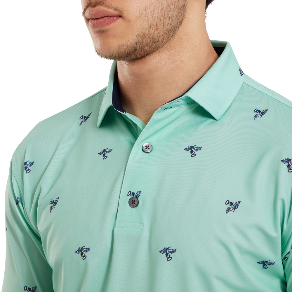 FootJoy Thistle Print Mens Golf Polo Shirt