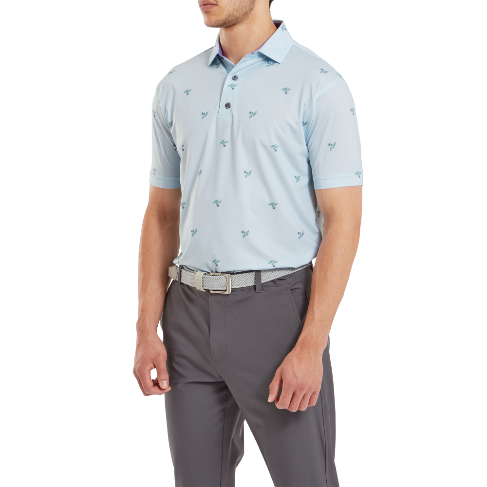 FootJoy Thistle Print Mens Golf Polo Shirt