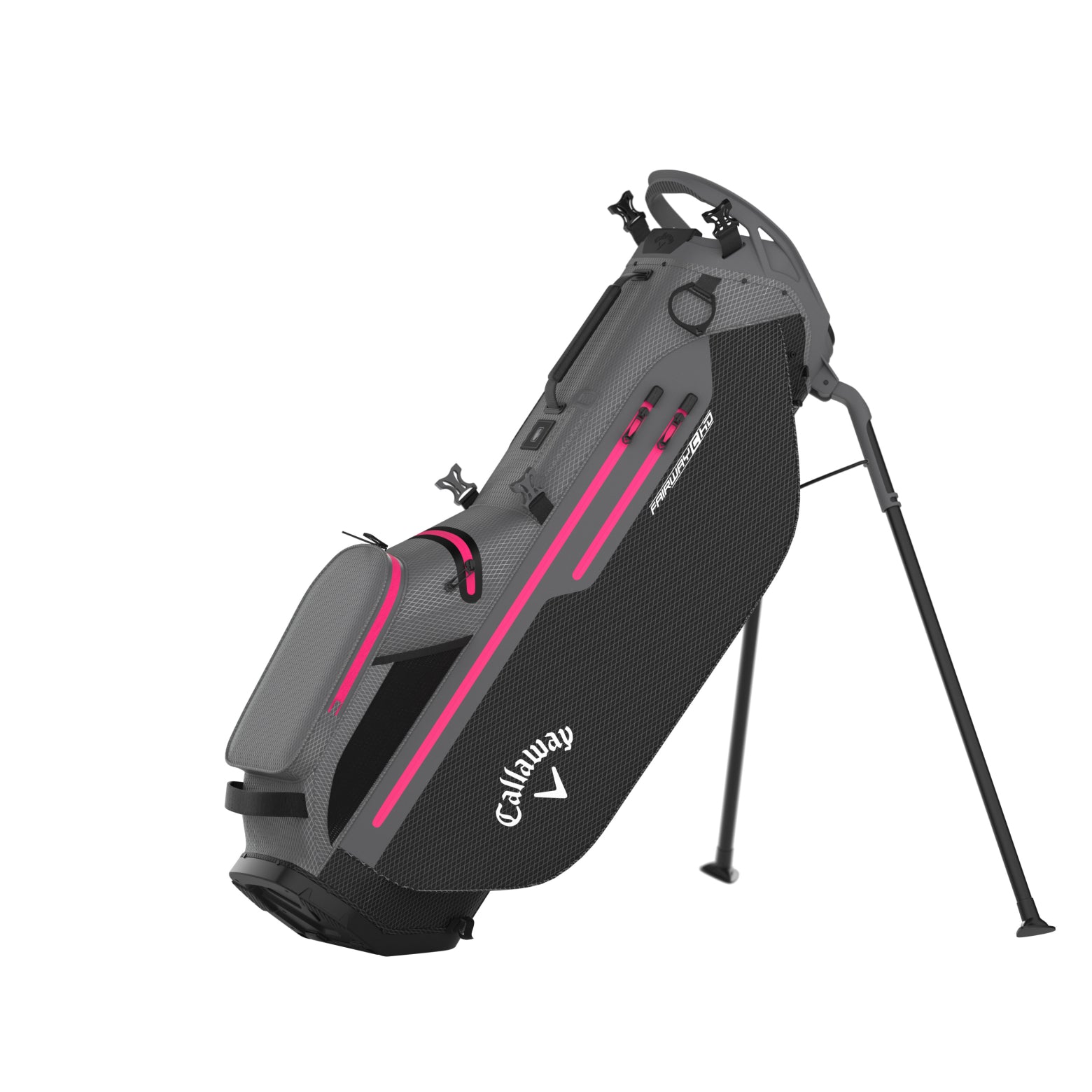 Callaway Fairway C HD Stand Bag 24 - Black/Light Grey/Red