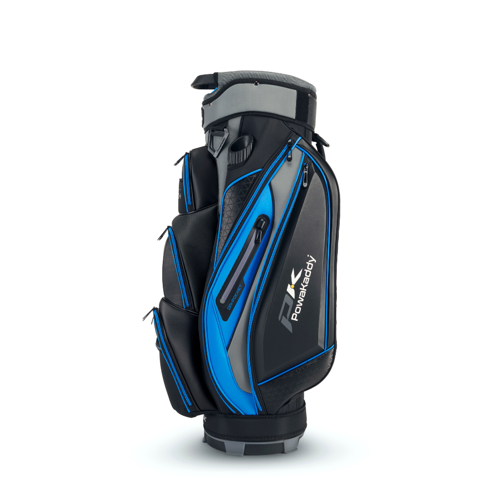 PowaKaddy Premium Tech Golf Bag - Gun Metal / Blue