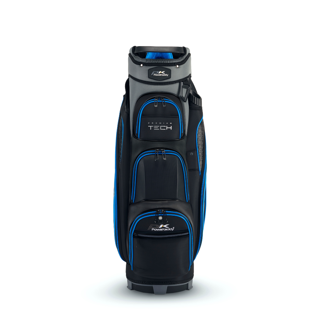 PowaKaddy Premium Tech Golf Bag - Gun Metal / Blue