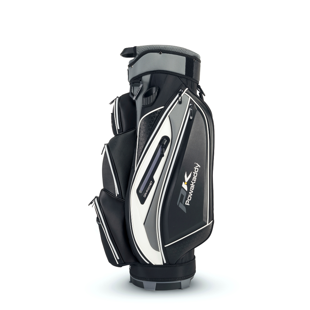 PowaKaddy Premium Tech Golf Bag - Gun Metal / White