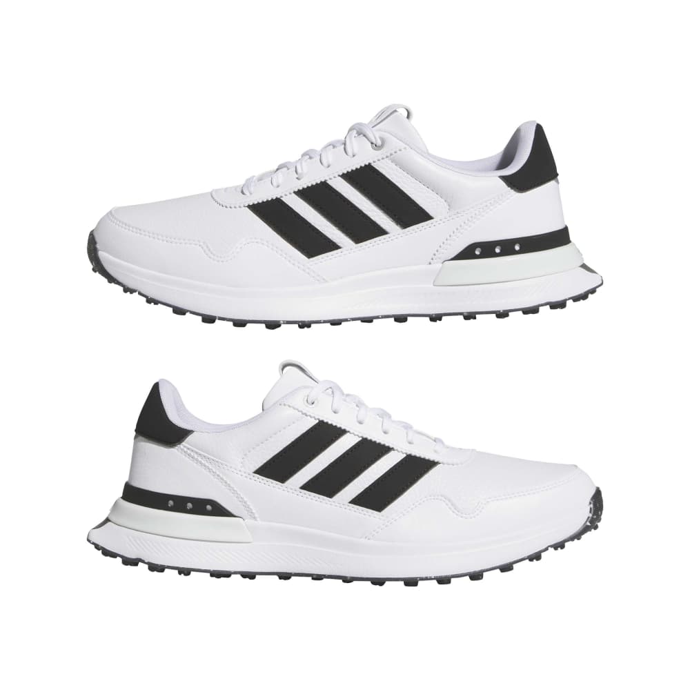 adidas S2G Leather Spikeless Golf Shoes - Cloud White / Core Black