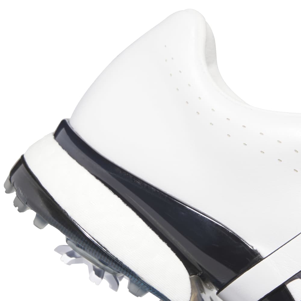 adidas Tour 360 Spiked Golf Shoes - White / Core Black / Blue