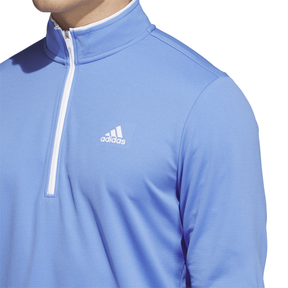 adidas Mens Primegreen UPF 1/4 Zip Golf Pullover