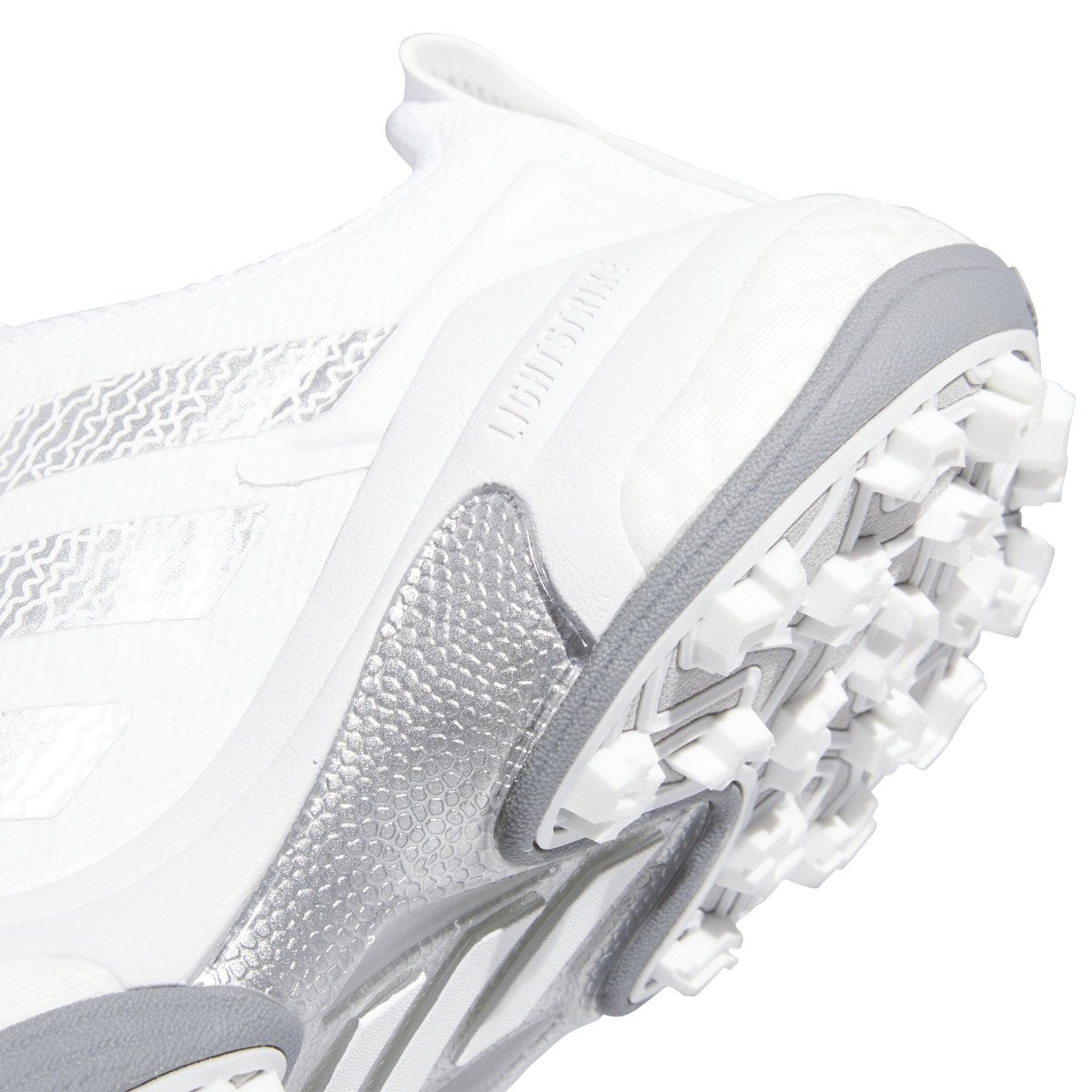 adidas CodeChaos 25 Spikeless Golf Shoes - White / Silver Metallic / Grey Two - adidas