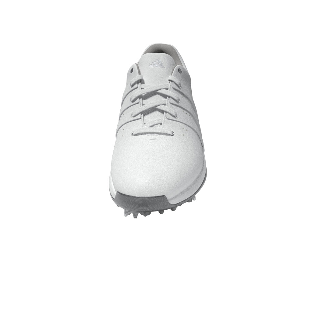 adidas Tour 360 Spiked Golf Shoes - White / White / Silver Metallic