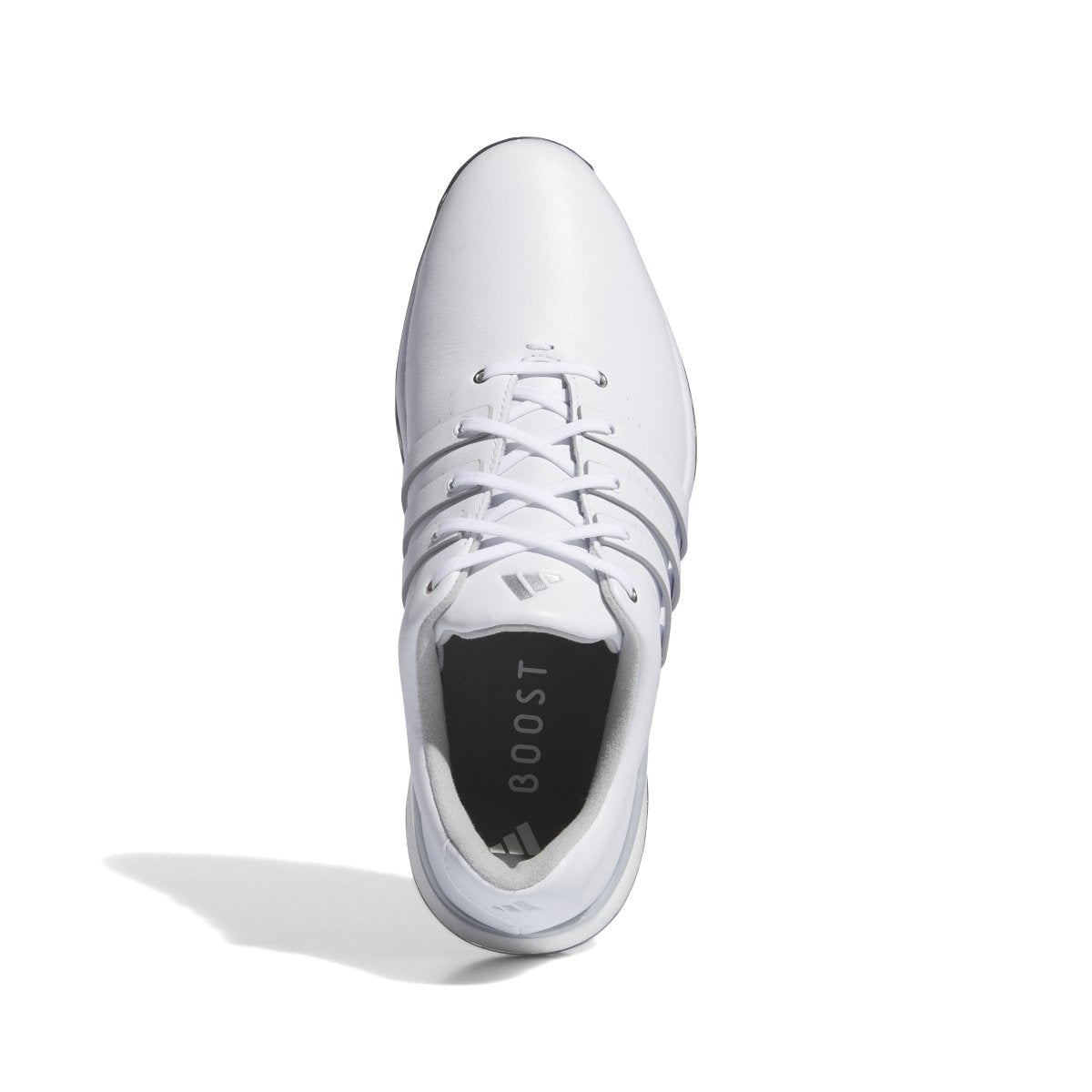 adidas Tour 360 Spiked Golf Shoes - White / White / Silver Metallic - adidas