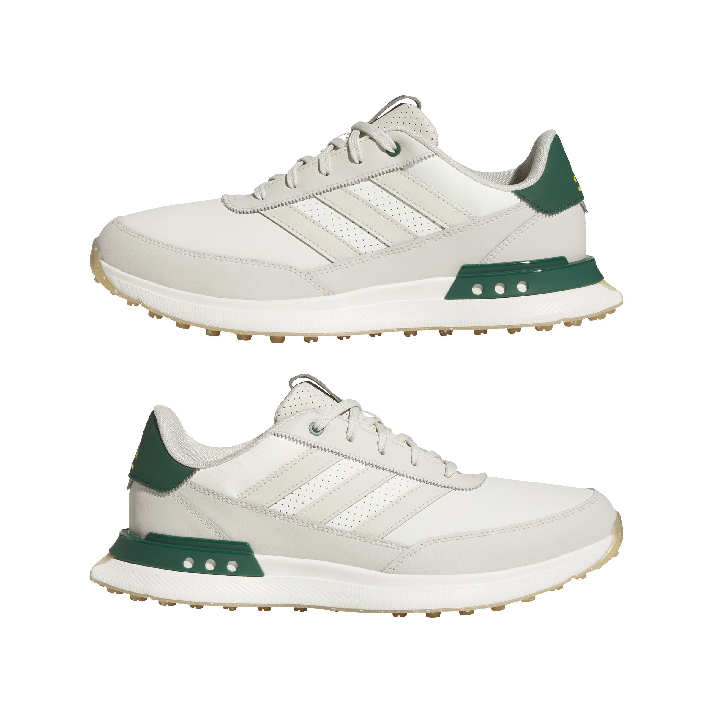 adidas S2G Leather Spikeless Golf Shoes - White / Alumina / Collegiate Green