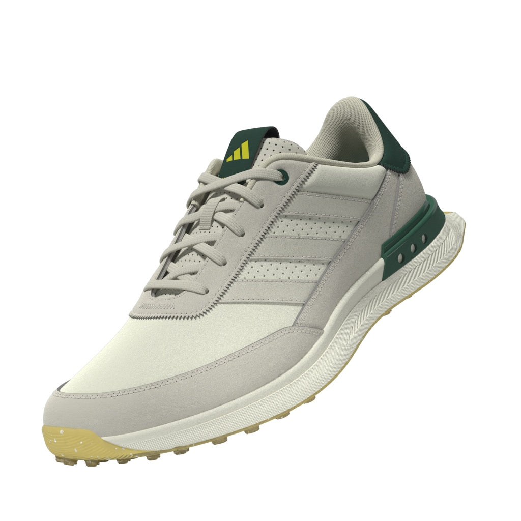 adidas S2G Leather Spikeless Golf Shoes - White / Alumina / Collegiate Green