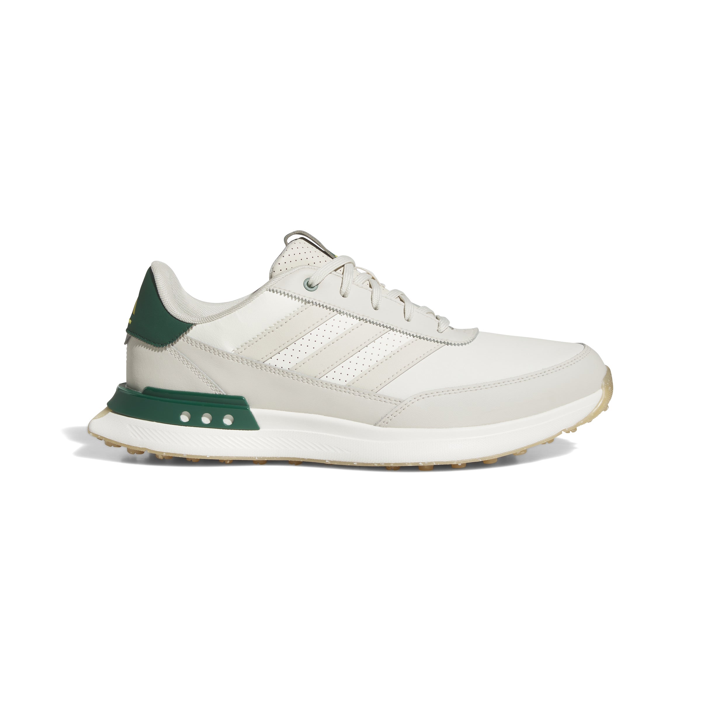 adidas S2G Leather Spikeless Golf Shoes - White / Alumina / Collegiate Green