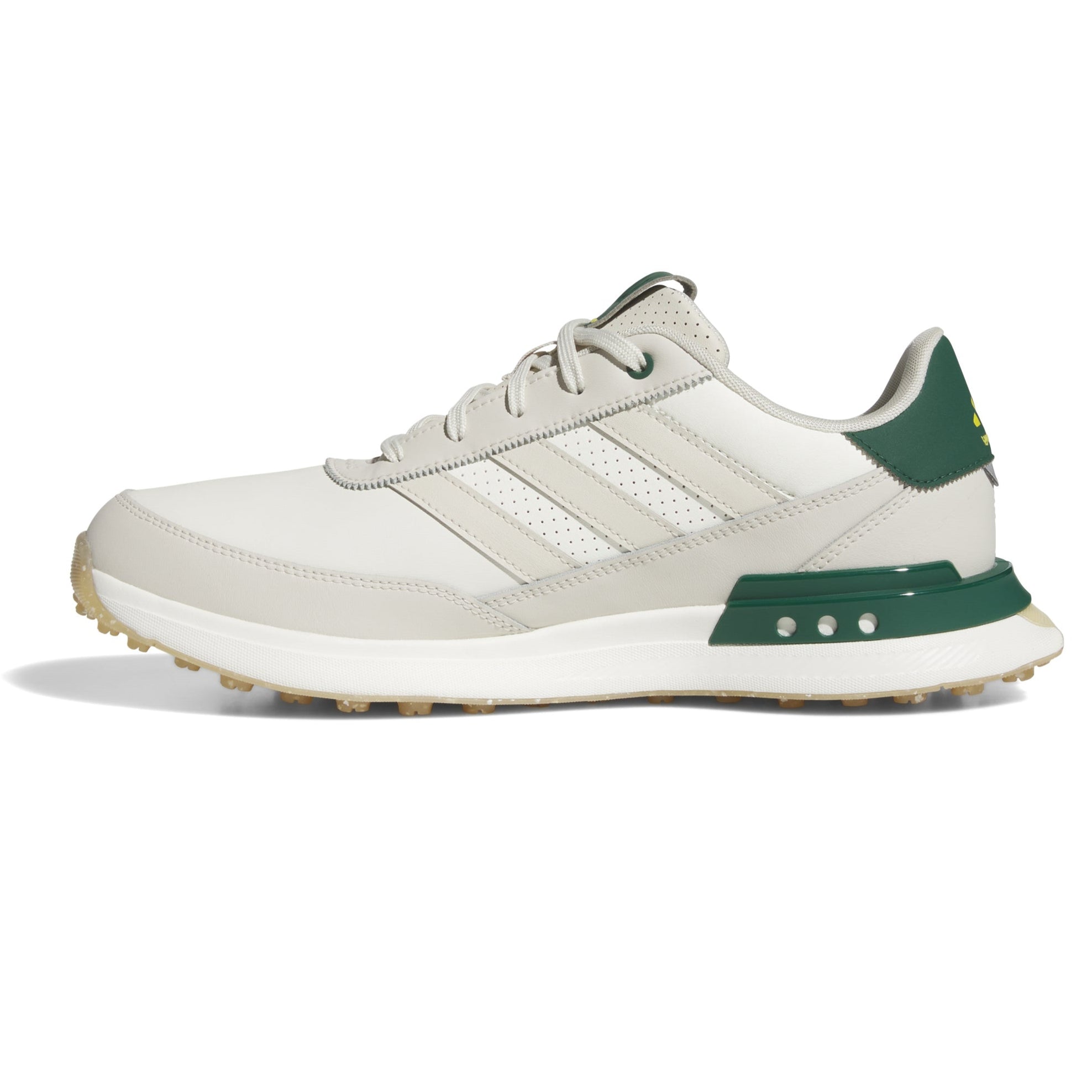 adidas S2G Leather Spikeless Golf Shoes - White / Alumina / Collegiate Green