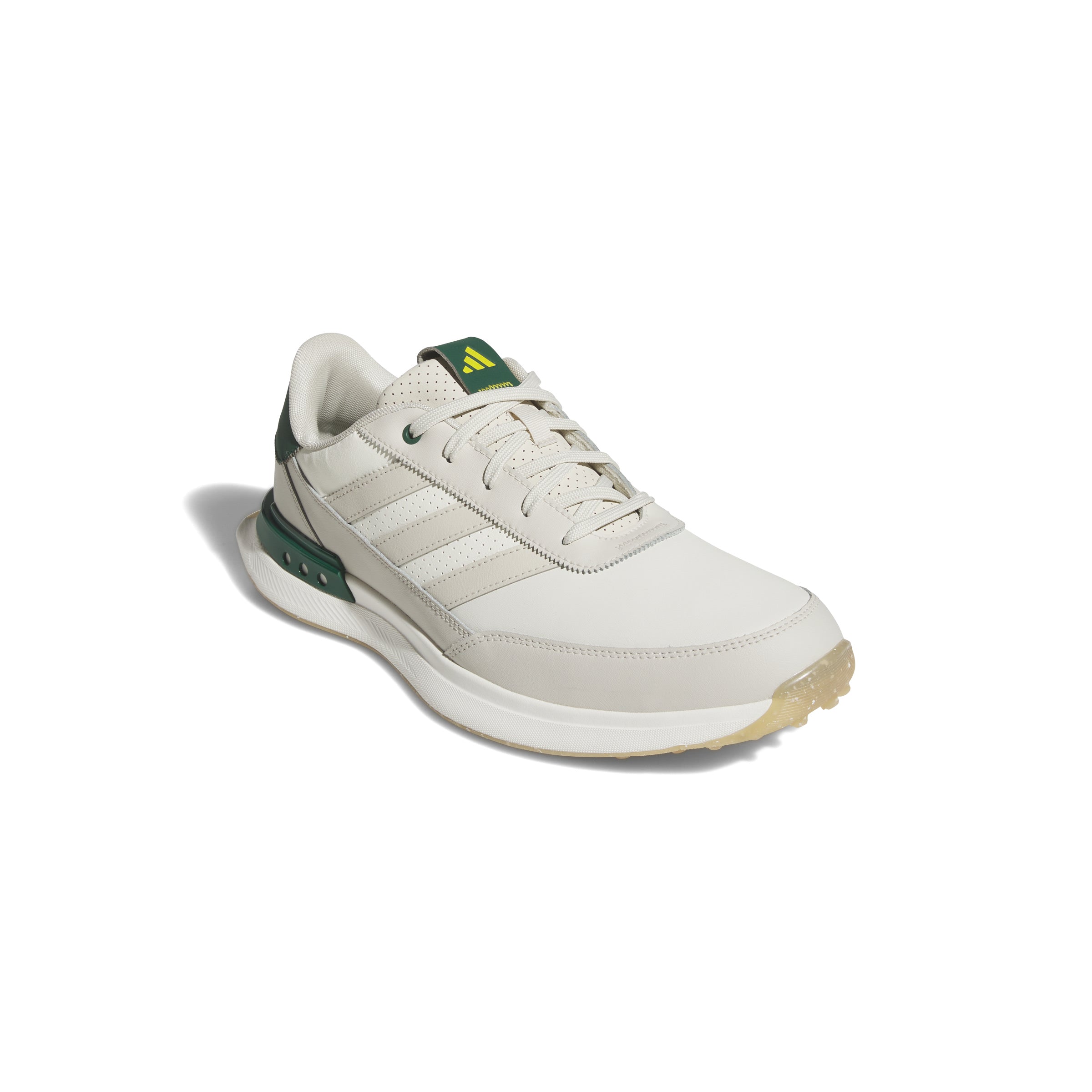 adidas S2G Leather Spikeless Golf Shoes - White / Alumina / Collegiate Green