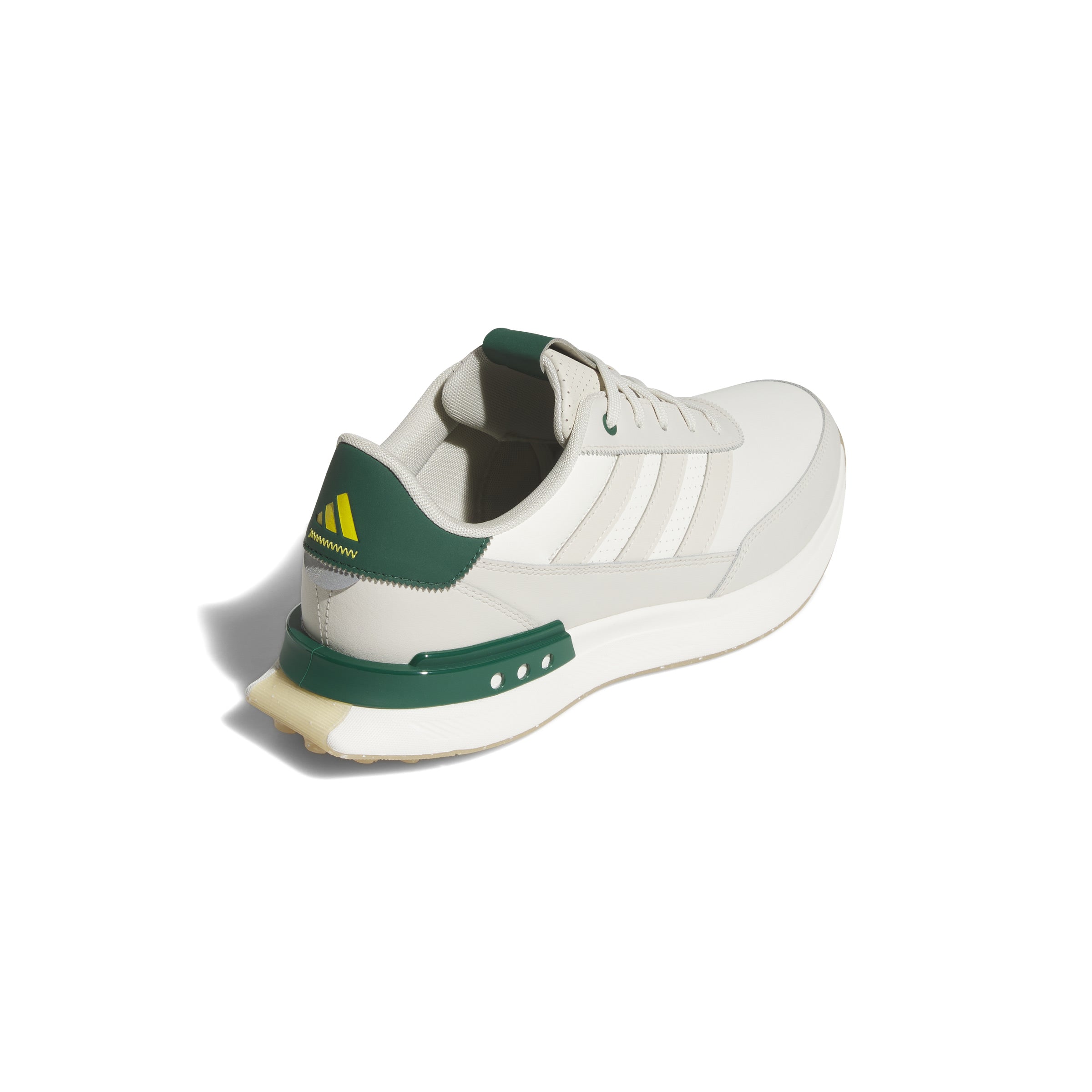 adidas S2G Leather Spikeless Golf Shoes - White / Alumina / Collegiate Green