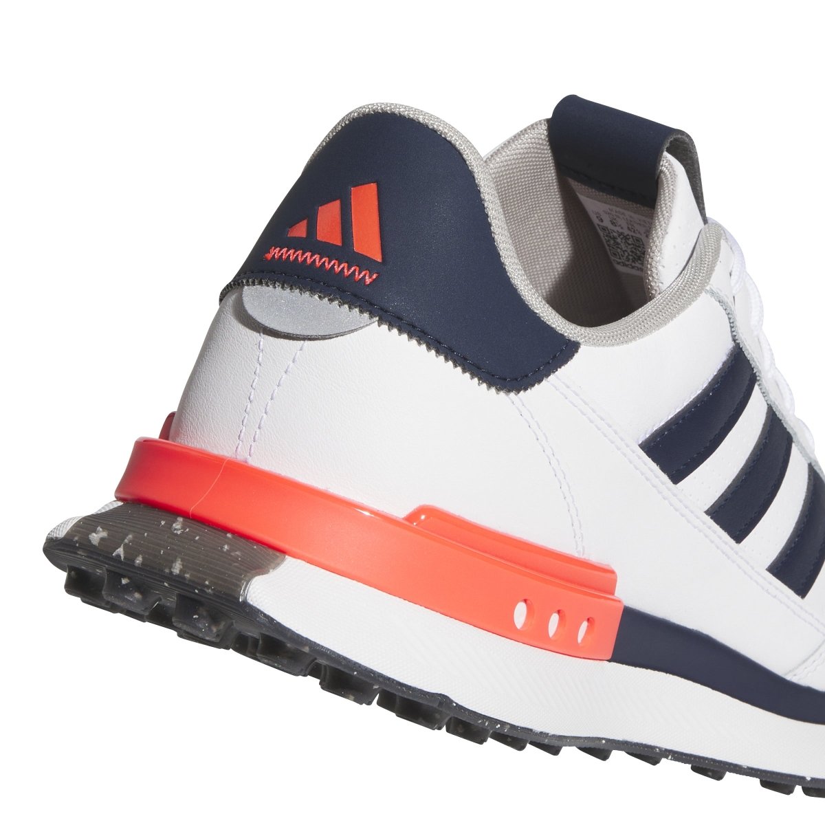 adidas S2G Leather Spikeless Golf Shoes - Cloud White / Collegiate Navy / Lucid Red - adidas