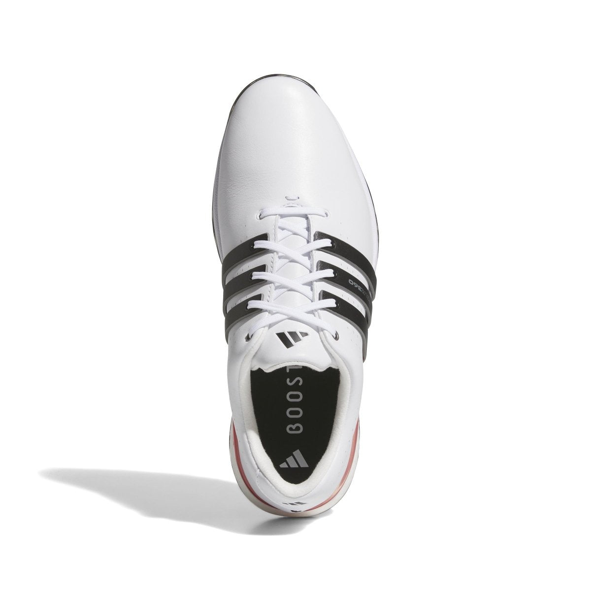 adidas Tour 360 Spiked Golf Shoes - Cloud White / Core Black / Lucid Red - adidas