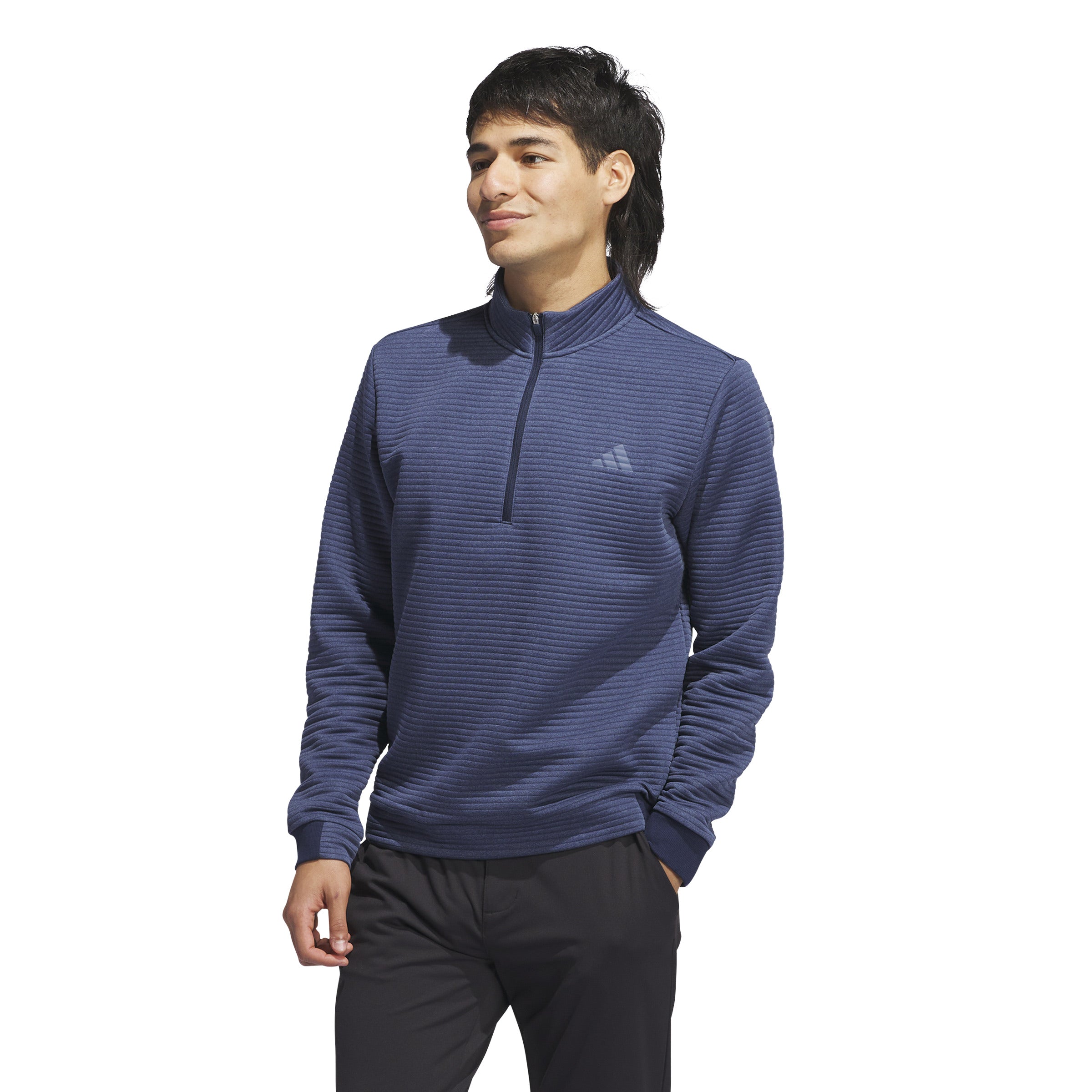 adidas Ultimate365 Dwr Textured Quarter Zip Sweatshirt - Collegiate Navy / Preloved Ink