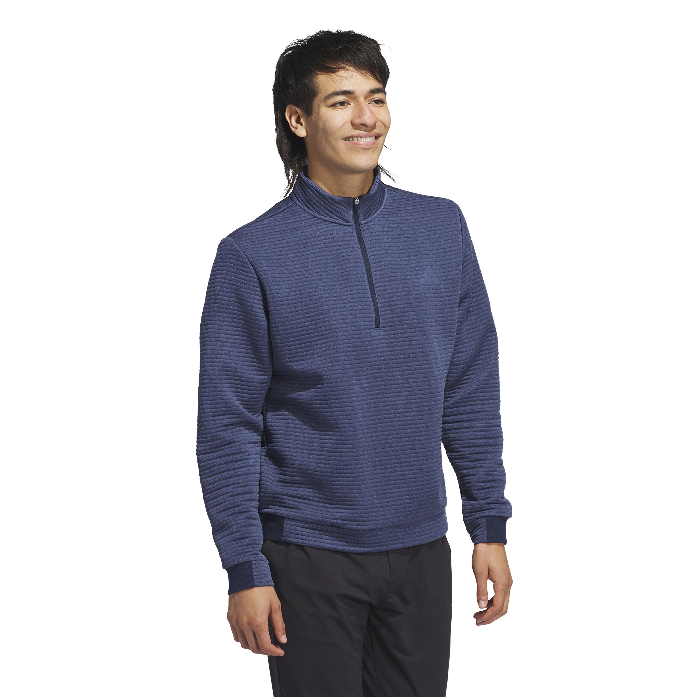adidas Ultimate365 Dwr Textured Quarter Zip Sweatshirt - Collegiate Navy / Preloved Ink