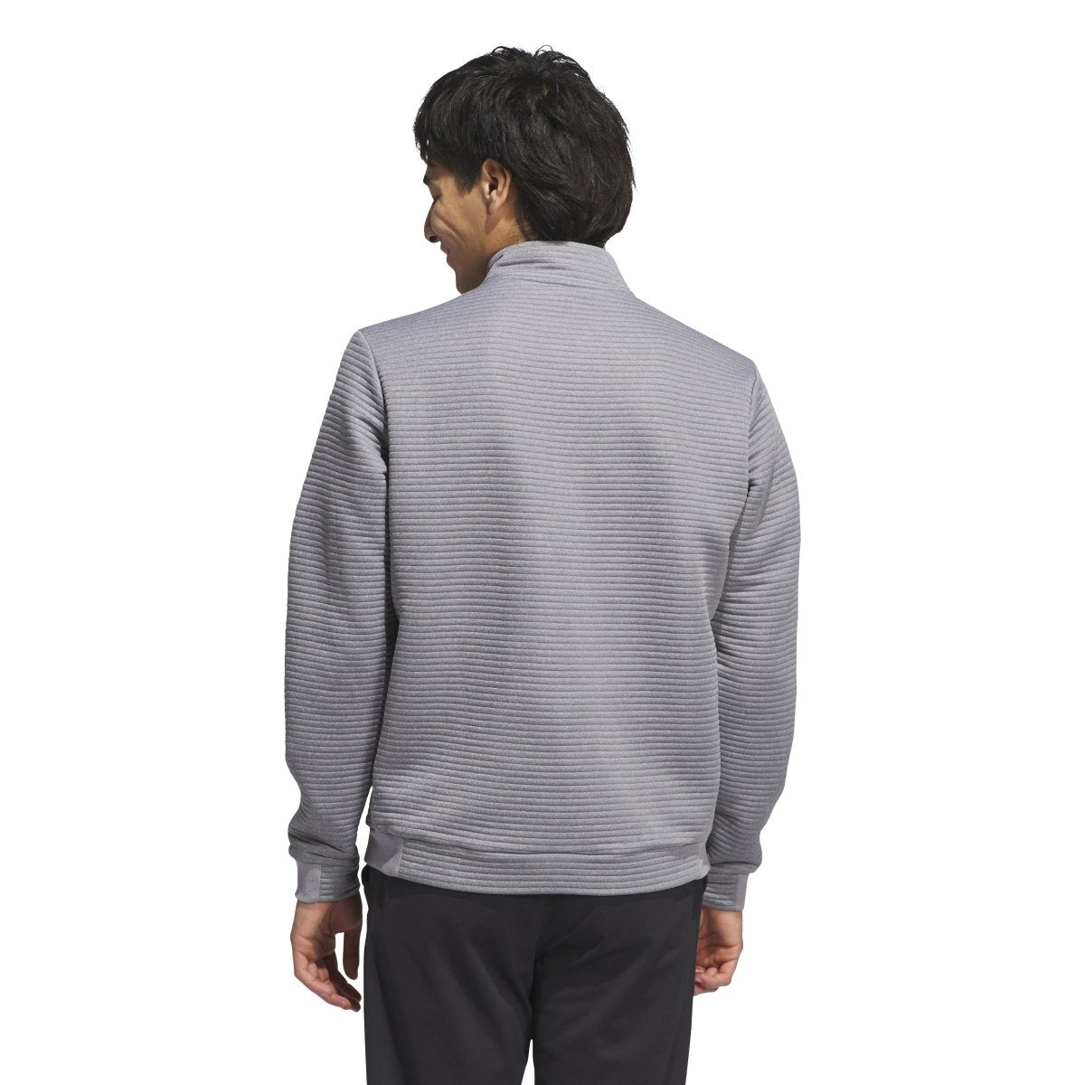 adidas Ultimate365 Dwr Textured Quarter Zip Sweatshirt - Grey Three / White No - adidas