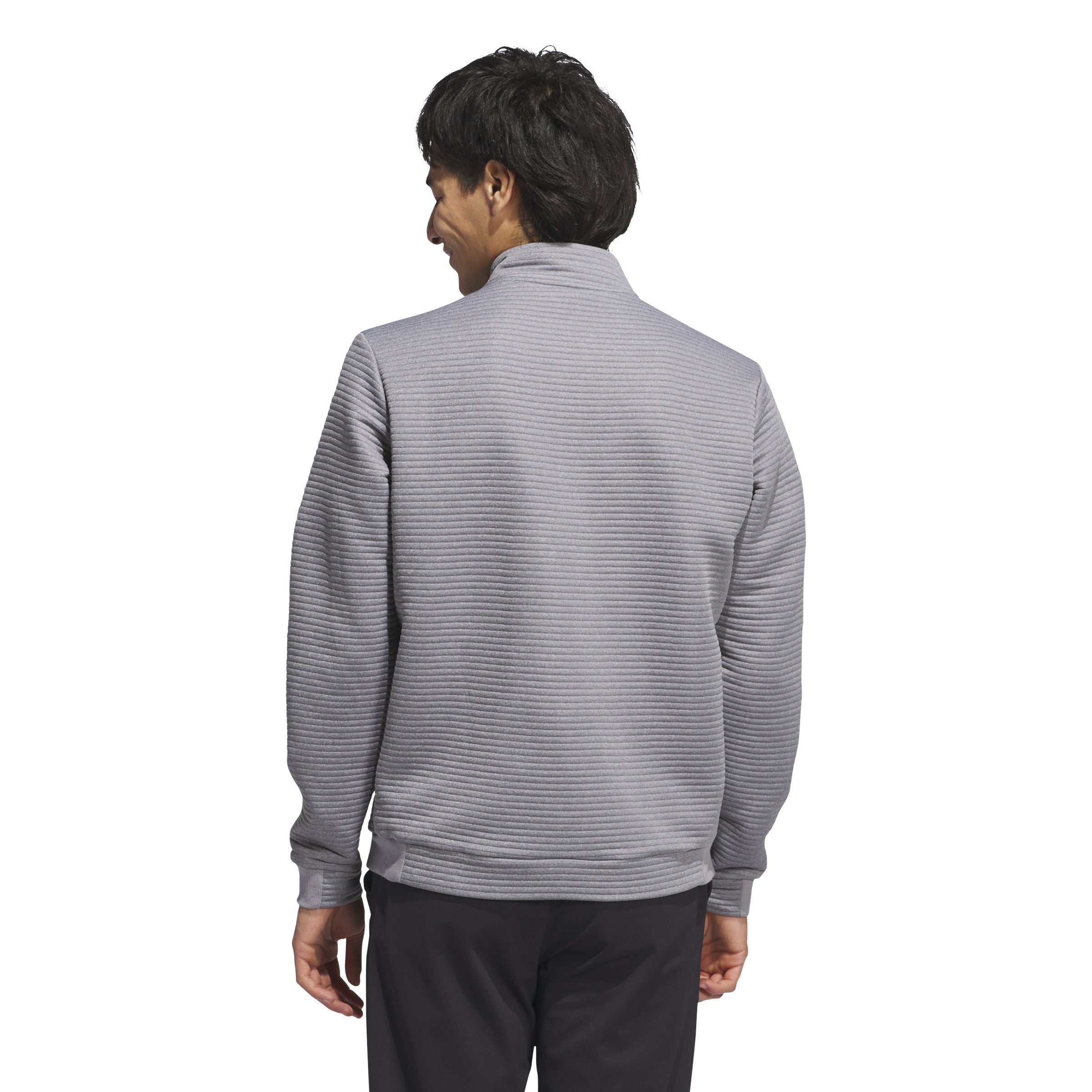 adidas Ultimate365 Dwr Textured Quarter Zip Sweatshirt - Grey Three / White
