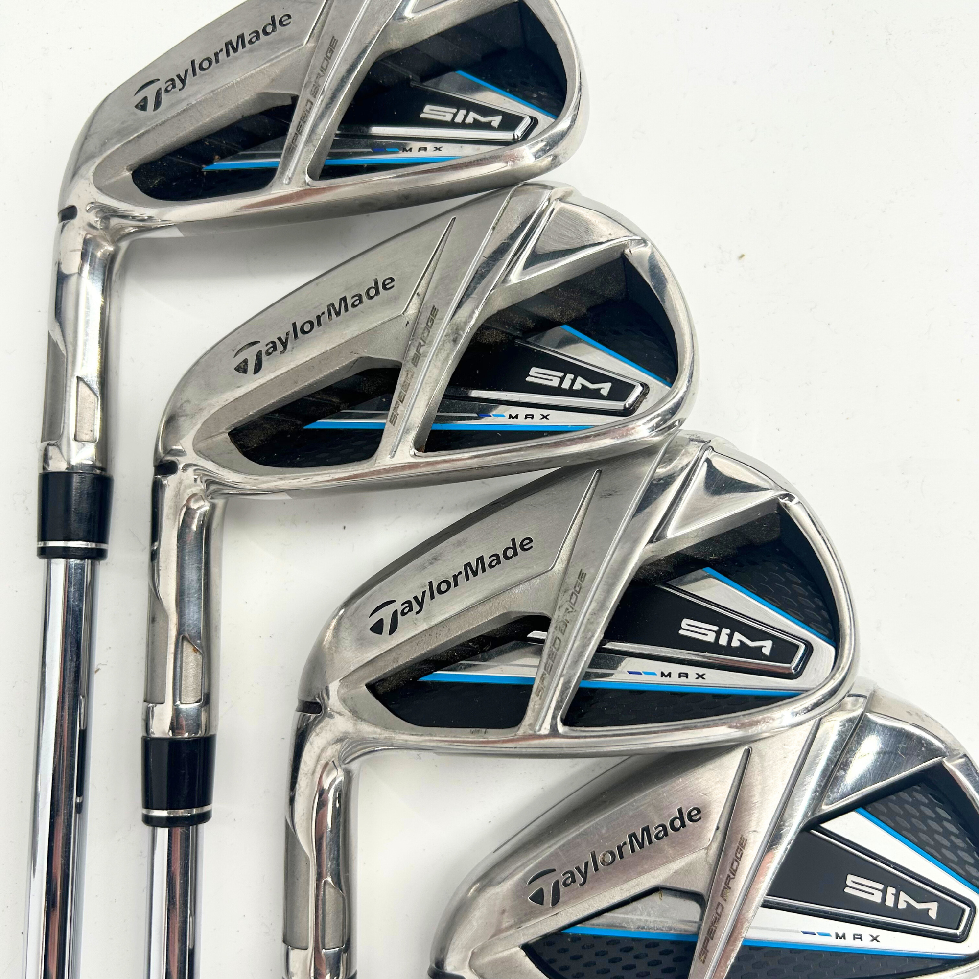 TaylorMade SIM Max Left Handed Irons / 5-PW+AW+SW / KBS Max 85 R / Regular Flex