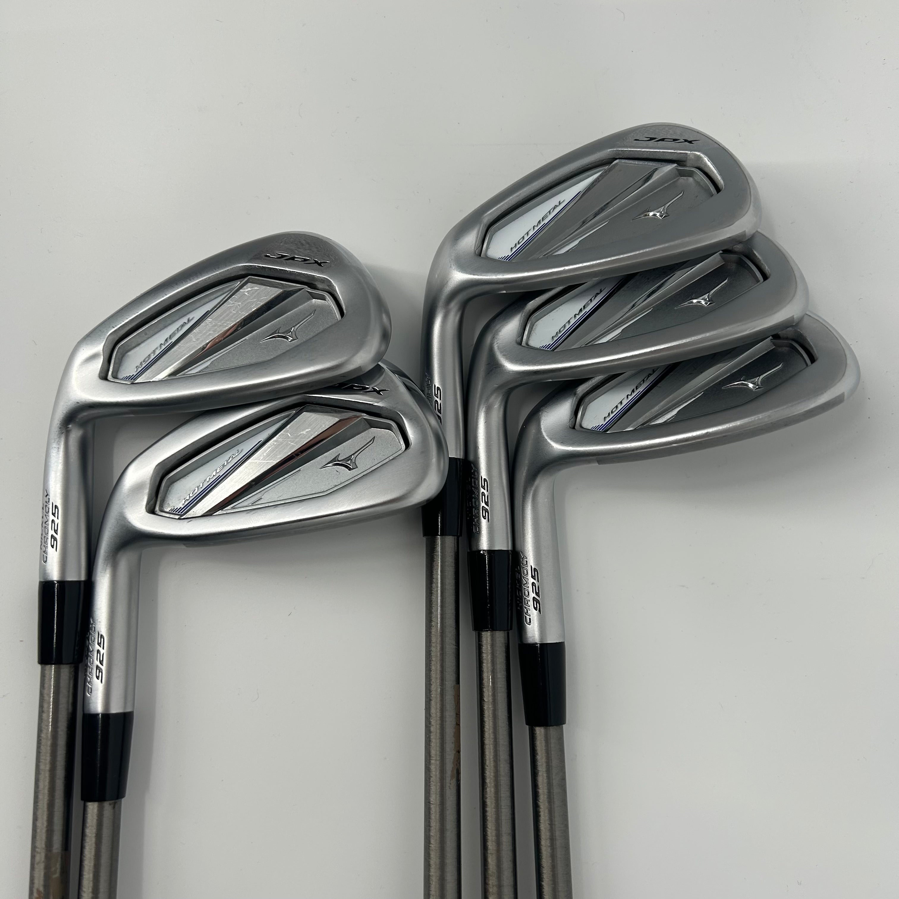Mizuno JPX 925 Hot Metal Left Handed Iron Set / 7-PW+GW / Steelfibre i70 CW Graphite Shafts / Senior Flex