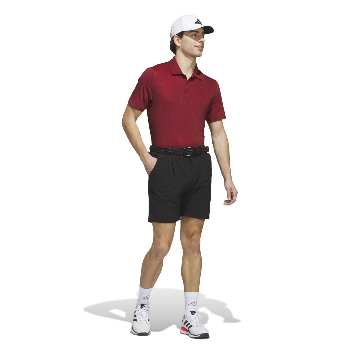 adidas Ultimate365 Mini Bunker Polo Shirt - Aurora Ruby - adidas