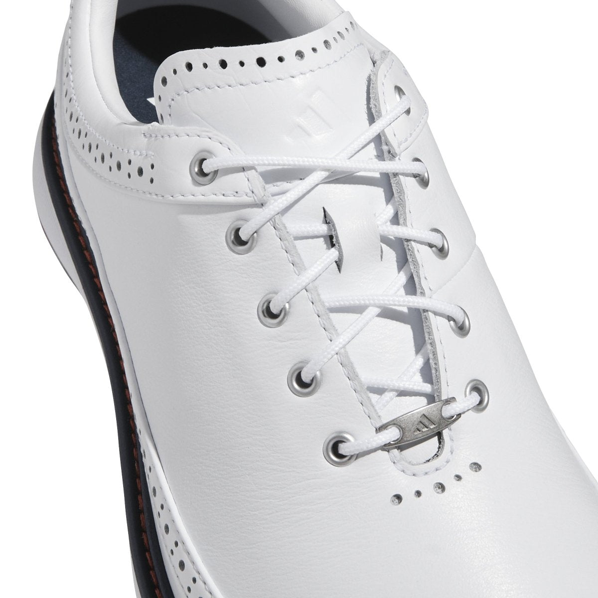 adidas MC80 Spikeless Golf Shoes - White/Collegiate Navy/Better Scarlet - adidas