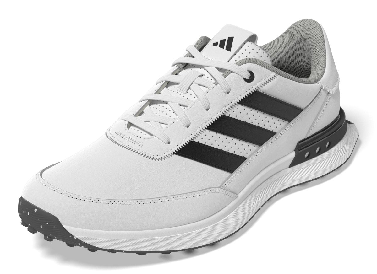 adidas S2G Leather Spikeless Golf Shoes - White / Black / Grey Two - adidas