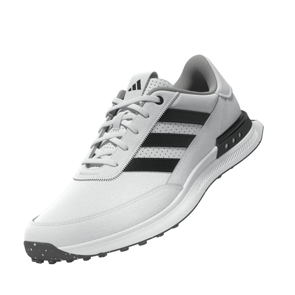 adidas S2G Leather Spikeless Golf Shoes - White / Black / Grey Two