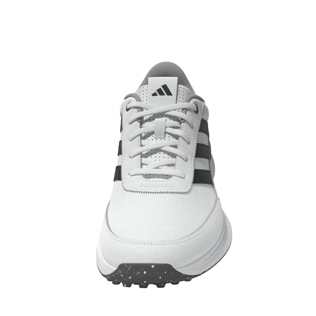 adidas S2G Leather Spikeless Golf Shoes - White / Black / Grey Two