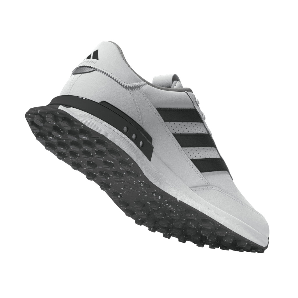 adidas S2G Leather Spikeless Golf Shoes - White / Black / Grey Two