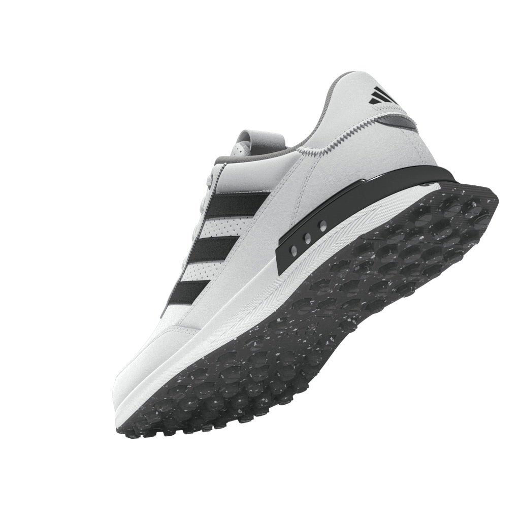 adidas S2G Leather Spikeless Golf Shoes - White / Black / Grey Two