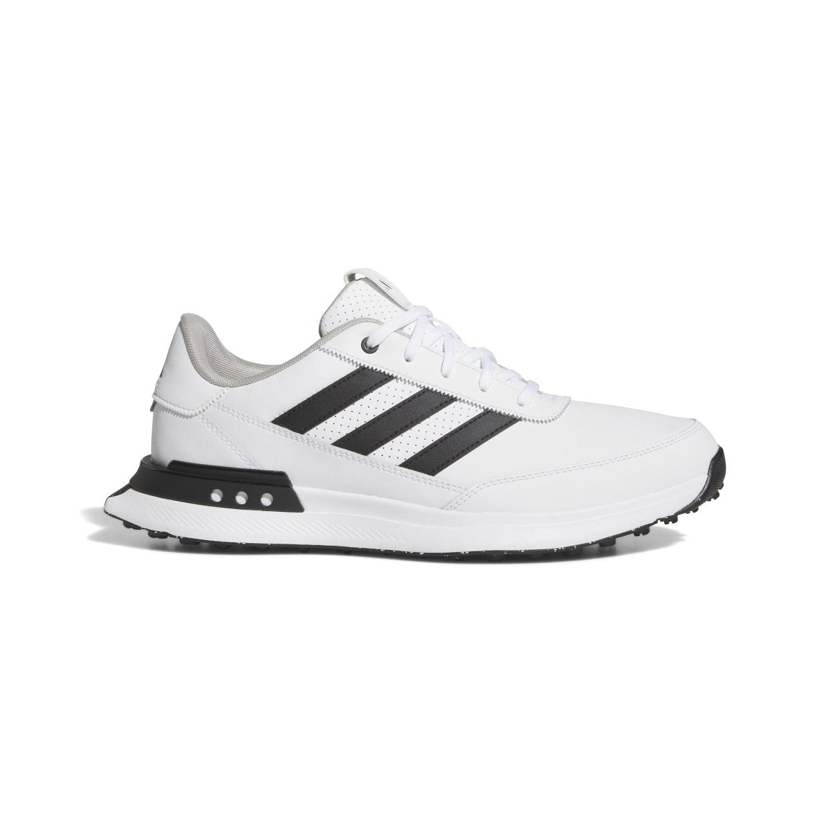 adidas S2G Leather Spikeless Golf Shoes - White / Black / Grey Two - adidas