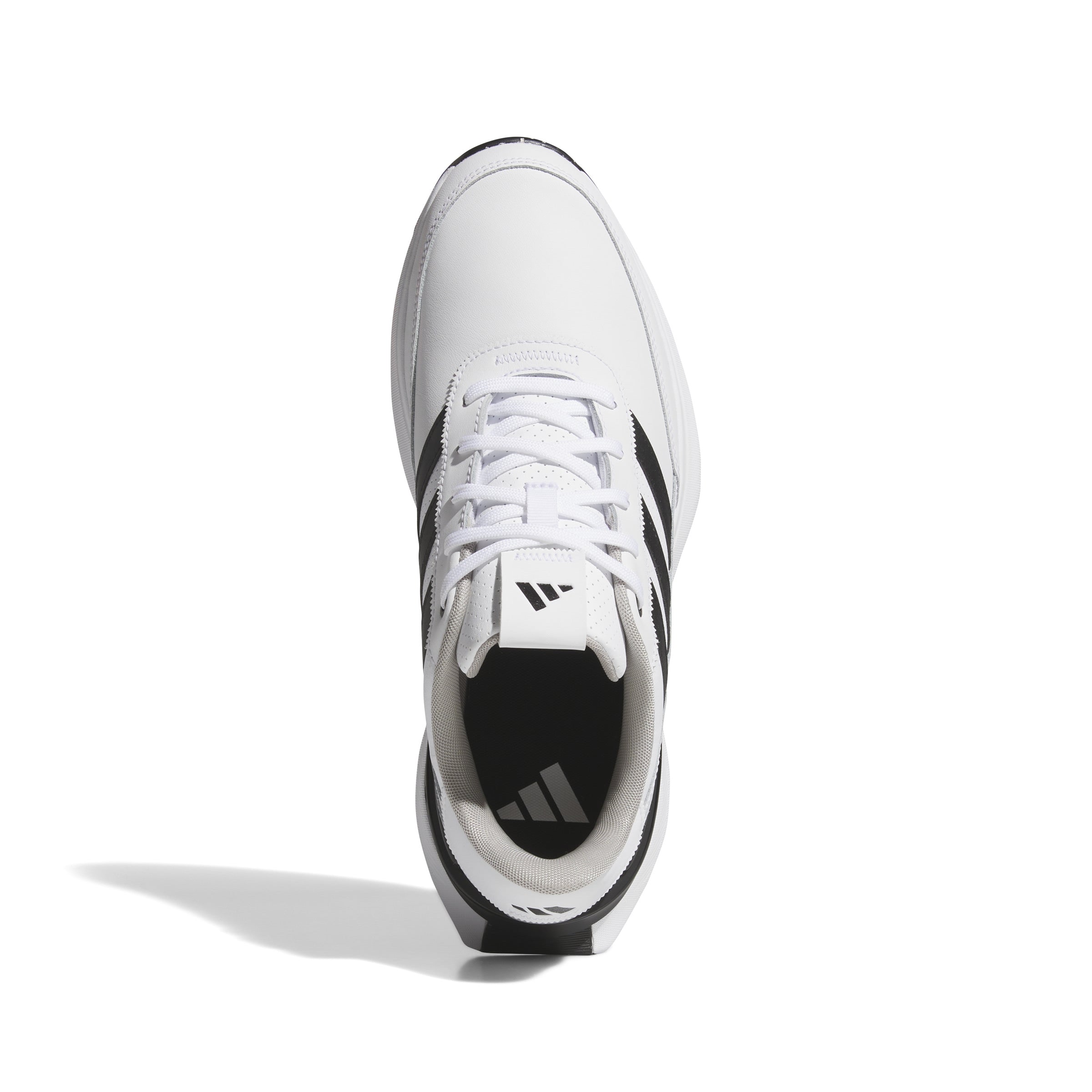 adidas S2G Leather Spikeless Golf Shoes - White / Black / Grey Two