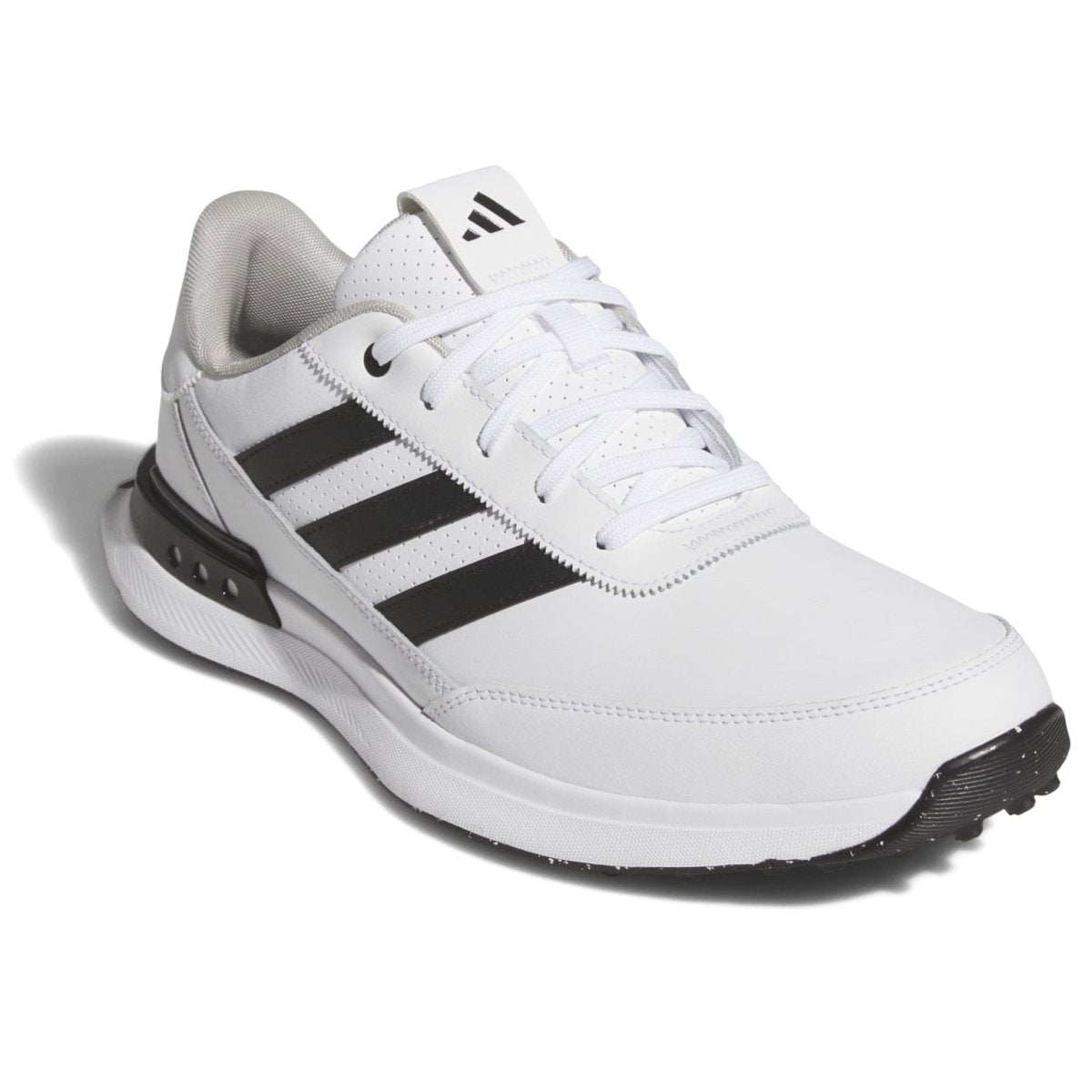 adidas S2G Leather Spikeless Golf Shoes - White / Black / Grey Two - adidas