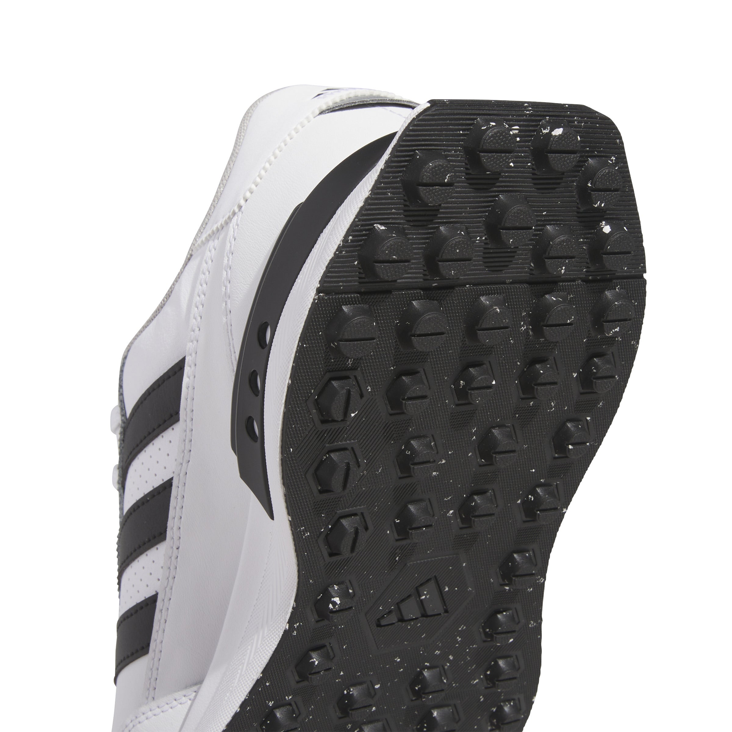 adidas S2G Leather Spikeless Golf Shoes - White / Black / Grey Two