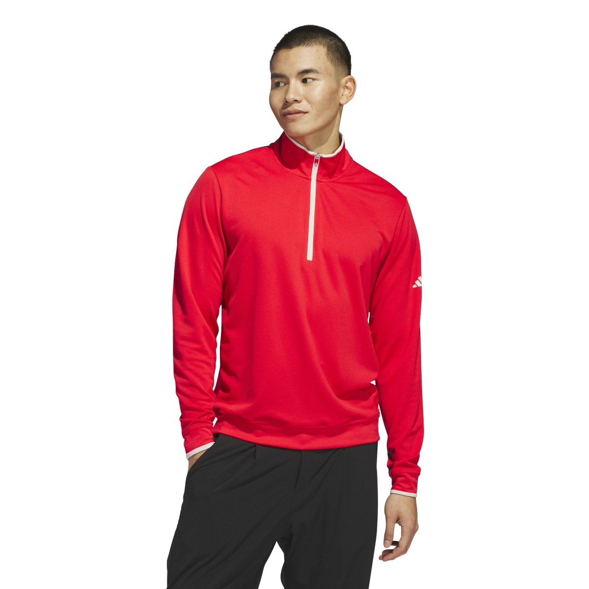 adidas UPF Lightweight 1/4 Zip Pullover - Pure Ruby - adidas