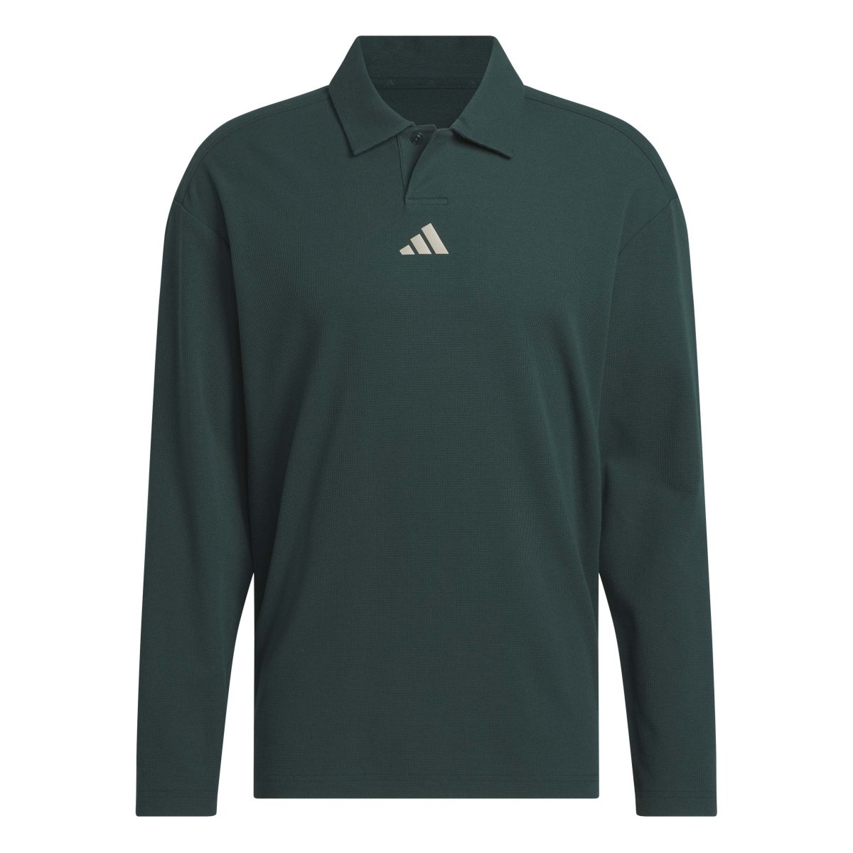 adidas Beyond The Course Long Sleeve Golf Polo Shirt - Aurora Ivy - adidas
