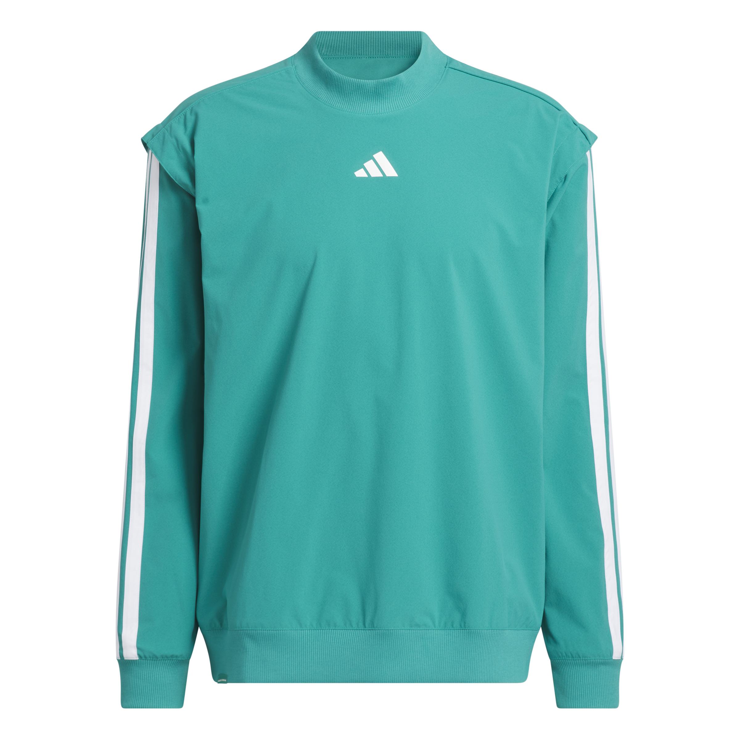 adidas Beyond The Course Hybrid Golf Sweater - Pure Teal