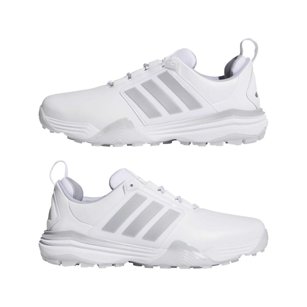 adidas Adipower Spiked Golf Shoes - Cloud White / Silver Metallic / Halo Silver