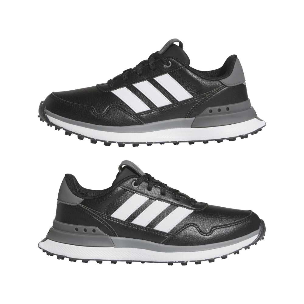 adidas S2G 26 Junior Spikeless Golf Shoes - Black / White / Grey Four